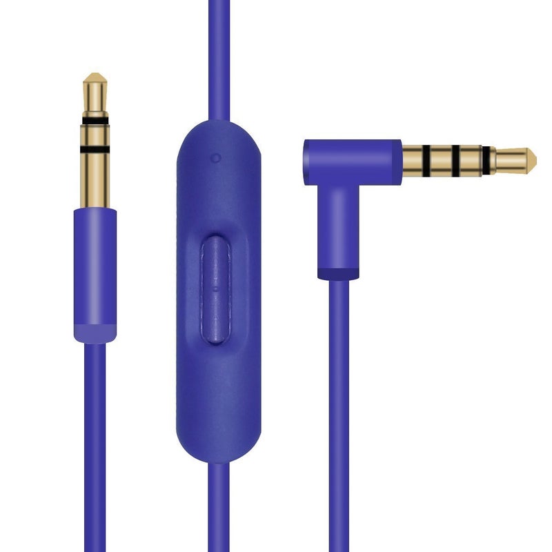 Arzweyk Replacement Audio Cable Cord Wire with in-line Mic and Remote Control Compatible with Beats Solo/Studio/Pro/Detox/Wireless/Mixr/Executive/Pill (Purple) - Image 1